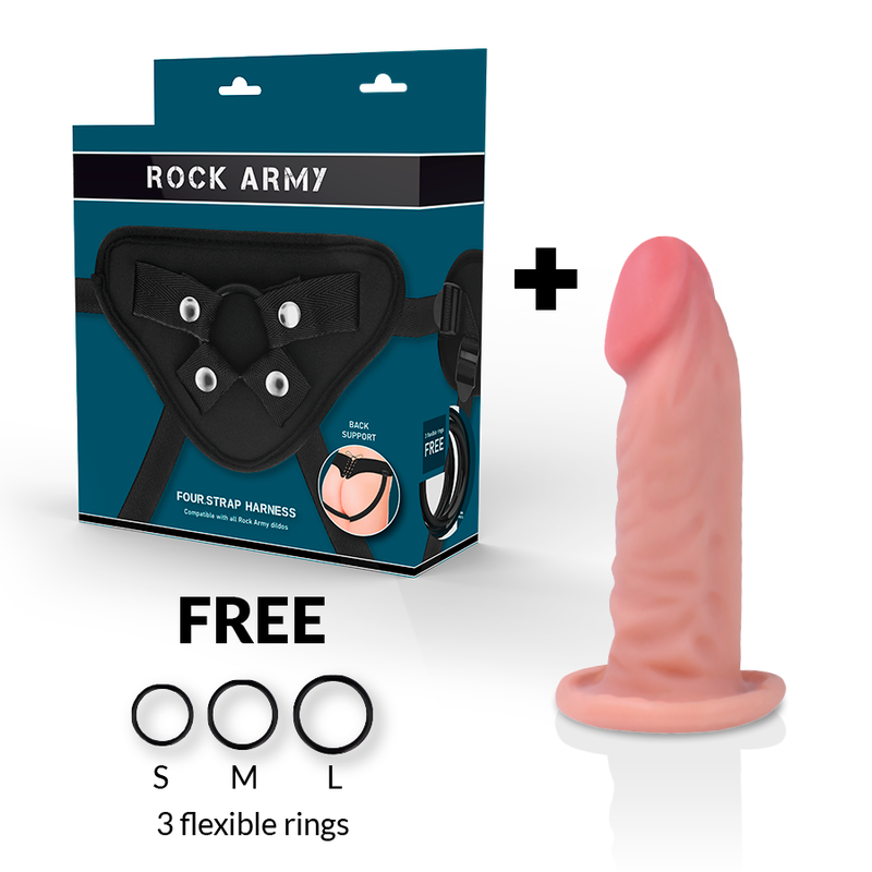 ROCKARMY - IMBRACATURA + DILDO REALISTICO TIGRE A DOPPIA DENSIT 14 CM -O- 4.46 CM - immagine 9