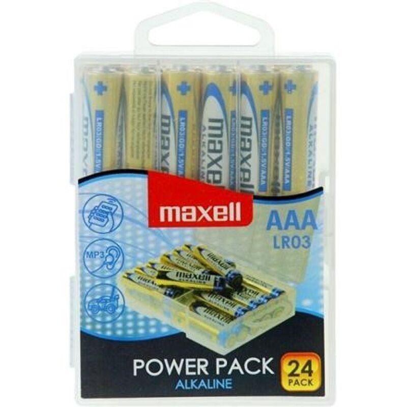MAXELL – PACCO BATTERIE ALCALINE AAA LR03 * 24 BATTERIE