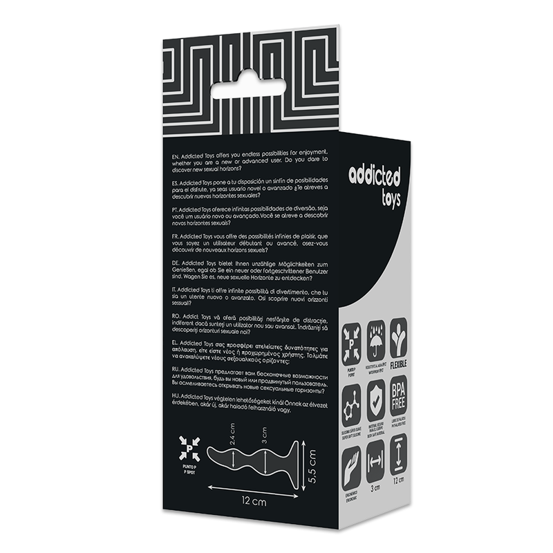 ADDICTED TOYS - PLUG SESSUALE ANALE 12 CM NERO - immagine 4