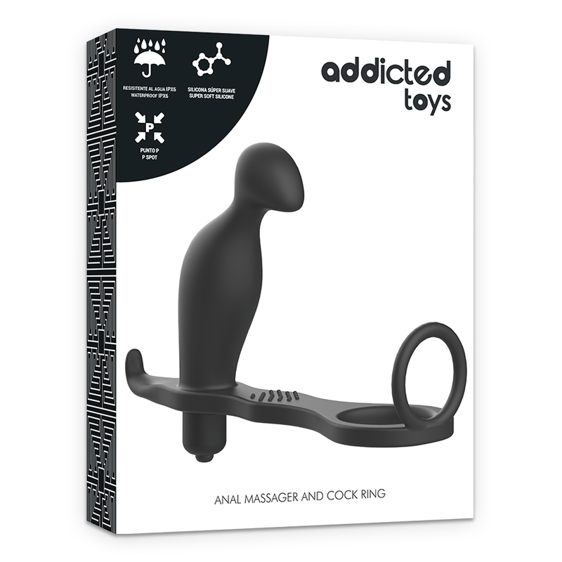 ADDICTED TOYS - PLUG ANALE CON ANELLO IN SILICONE NERO 12 CM - immagine 4