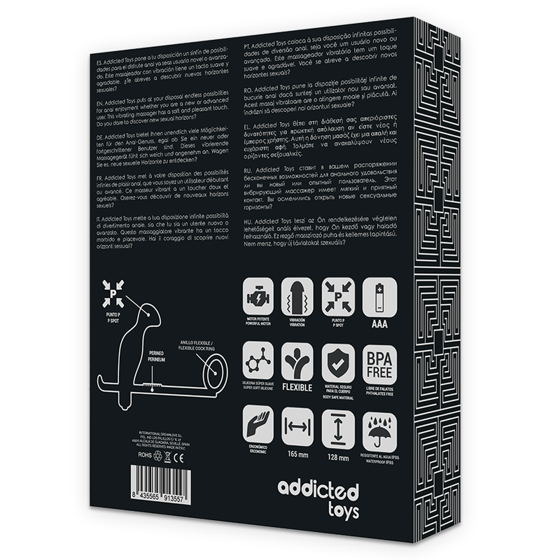 ADDICTED TOYS - PLUG ANALE CON ANELLO IN SILICONE NERO 12 CM - immagine 7