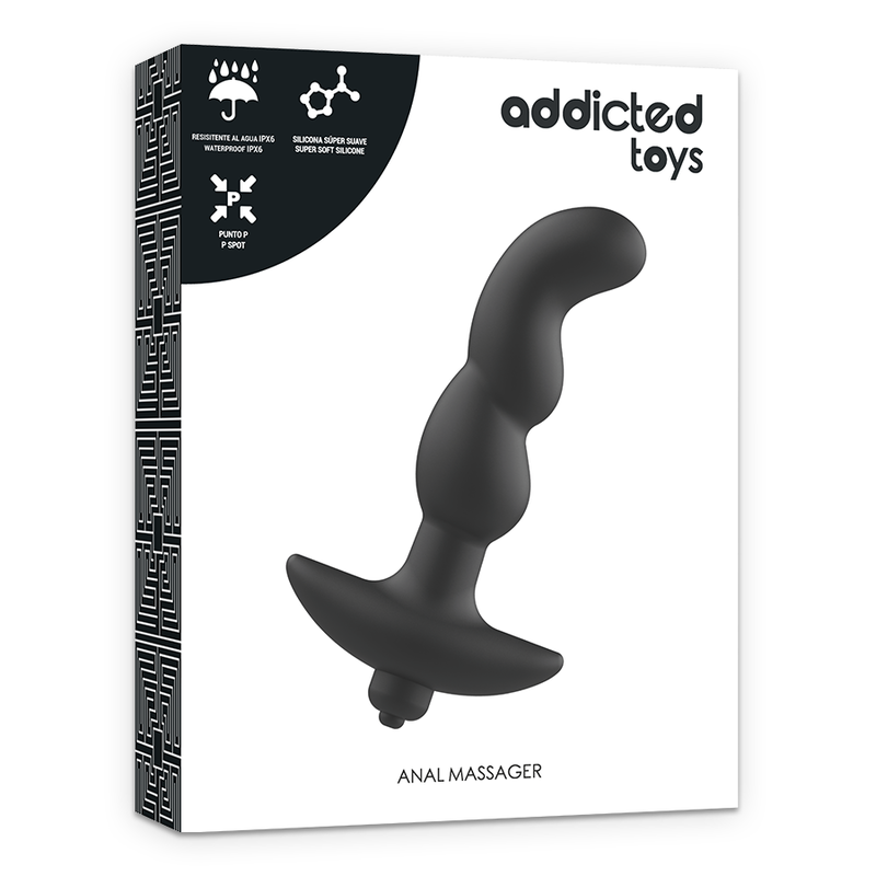 ADDICTED TOYS - MASSAGGIATORE ANALE CON VIBRAZIONE NERA MODELLO 2 - immagine 3