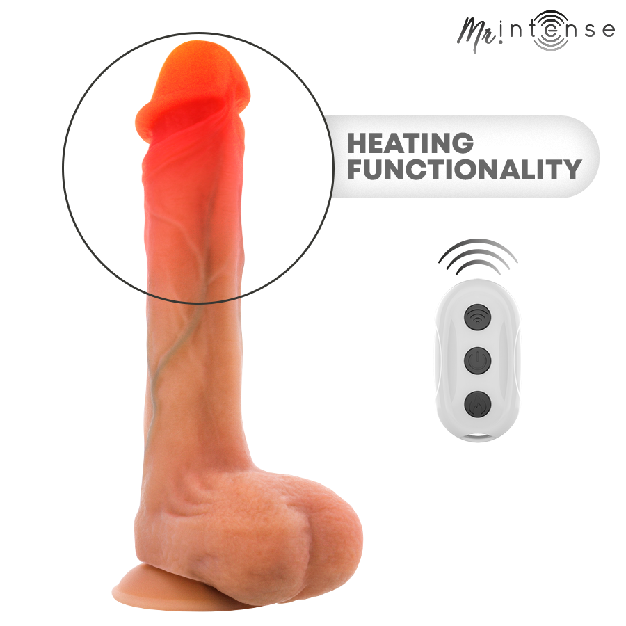MR INTENSE - BRADLEY DILDO VIBRATORE CON EFFETTO CALORE E TELECOMANDO 21 CM -Ø- 4,2 CM - immagine 4