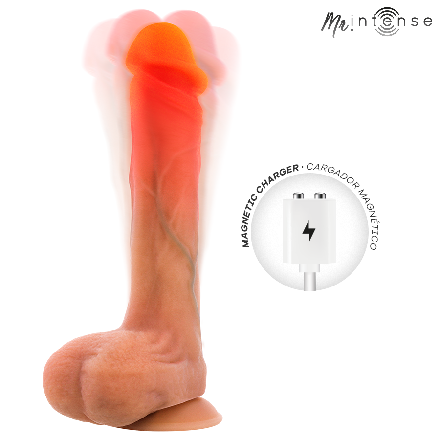 MR INTENSE - BRADLEY DILDO VIBRATORE CON EFFETTO CALORE E TELECOMANDO 21 CM -Ø- 4,2 CM - immagine 2