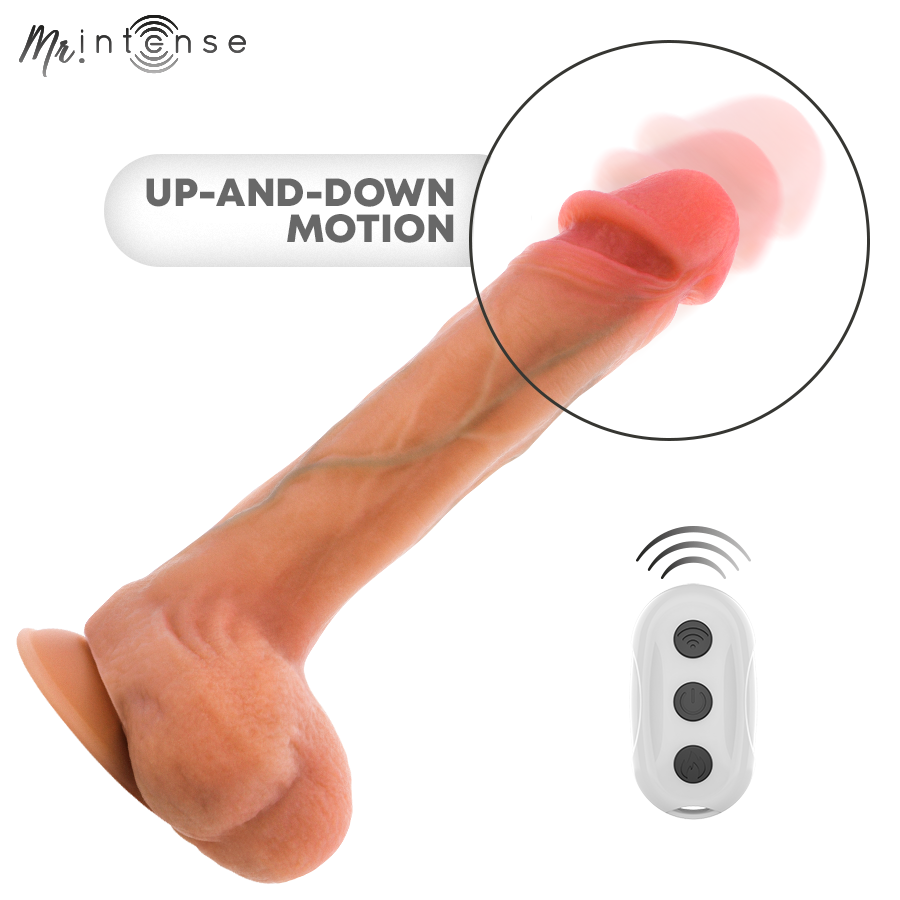 MR INTENSE - BRADLEY DILDO VIBRATORE CON EFFETTO CALORE E TELECOMANDO 21 CM -Ø- 4,2 CM - immagine 10
