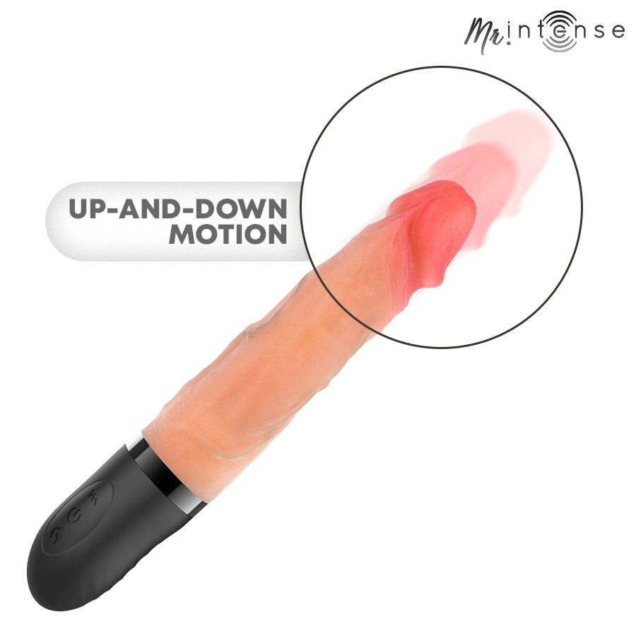 MR INTENSE - JEAN VIBRATORE UP&DOWN CON EFFETTO CALORE 24 CM -Ø- 3,8 CM - immagine 6