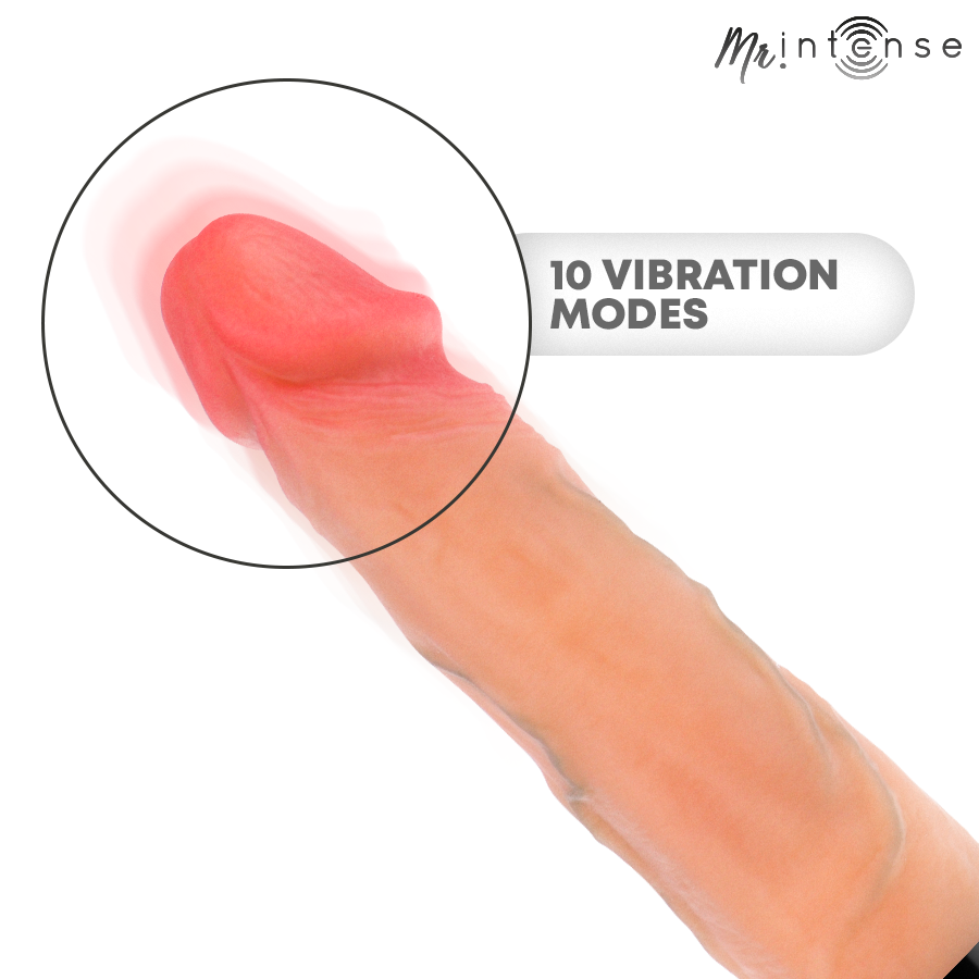 MR INTENSE - JEAN VIBRATORE UP&DOWN CON EFFETTO CALORE 24 CM -Ø- 3,8 CM - immagine 5