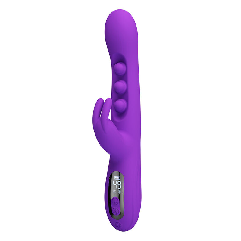 PRETTY LOVE - VIBRATORE A CONIGLIO SABIEN CON STIMOLAZIONE A PERCUSSIONE E LED VIOLA - immagine 2