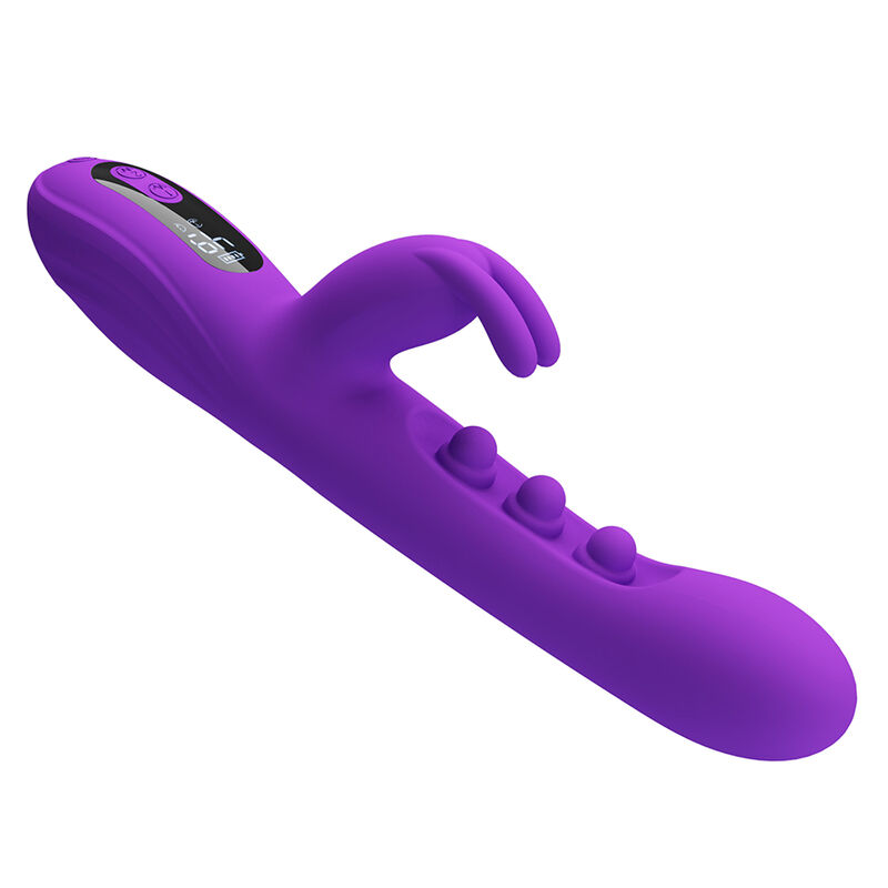 PRETTY LOVE - VIBRATORE A CONIGLIO SABIEN CON STIMOLAZIONE A PERCUSSIONE E LED VIOLA - immagine 3
