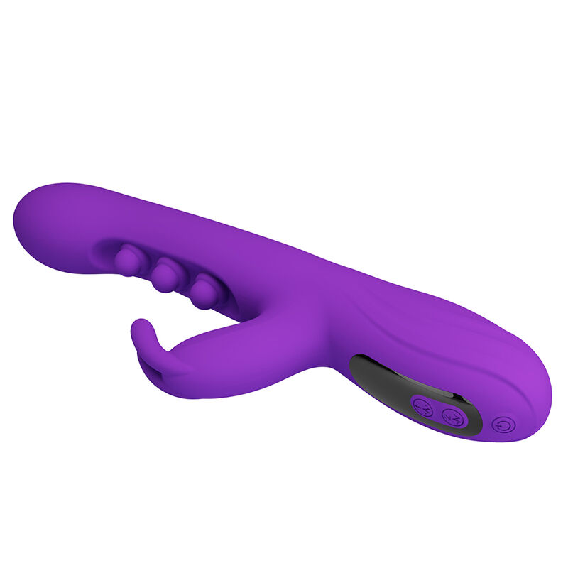 PRETTY LOVE - VIBRATORE A CONIGLIO SABIEN CON STIMOLAZIONE A PERCUSSIONE E LED VIOLA - immagine 5