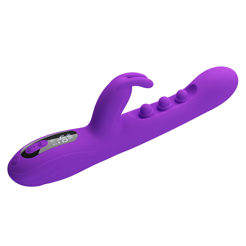 PRETTY LOVE - VIBRATORE A CONIGLIO SABIEN CON STIMOLAZIONE A PERCUSSIONE E LED VIOLA - immagine 8