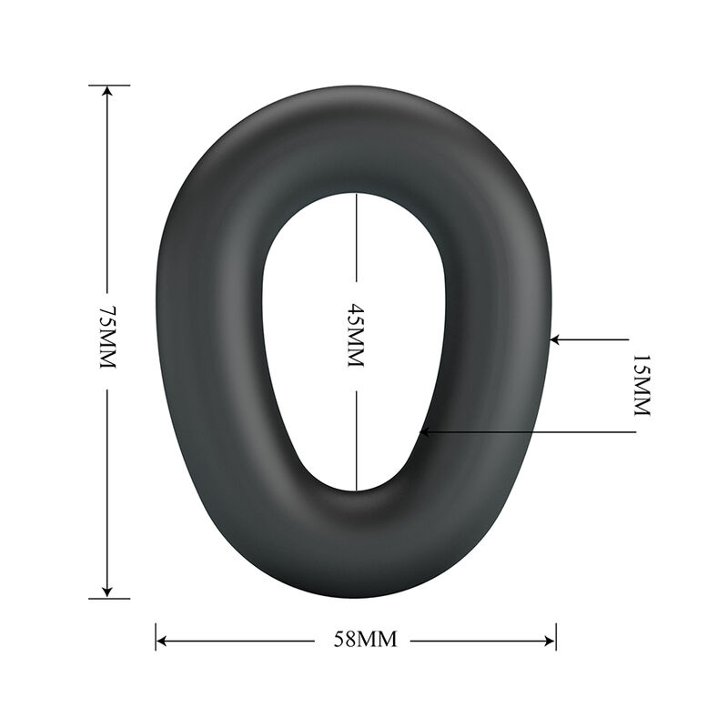 CRAZY BULL - VESPER ANELLO PER PENE IN SILICONE SUPER MORBIDO NERO - immagine 3