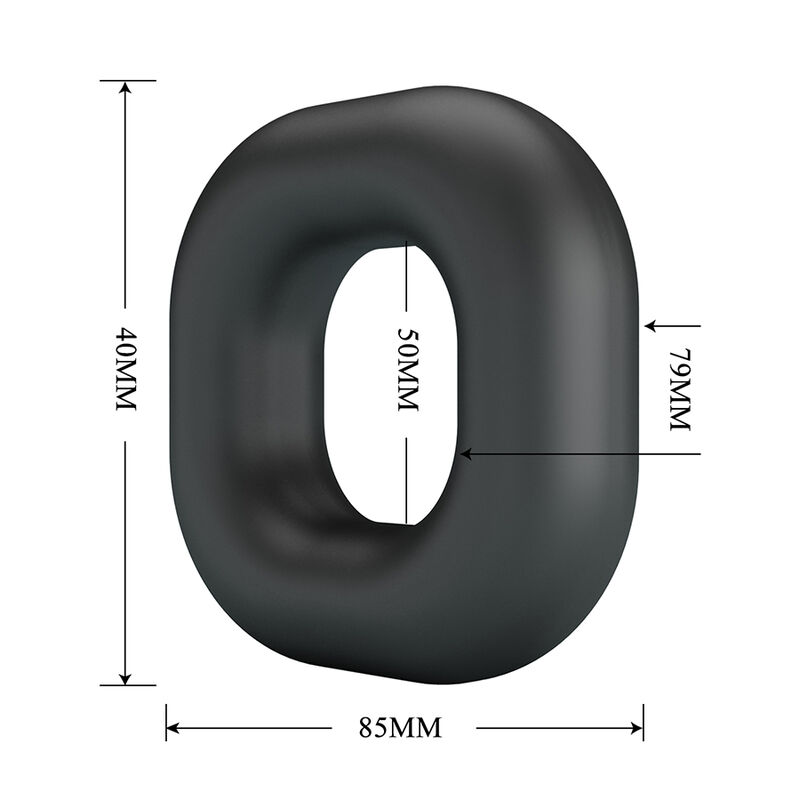 CRAZY BULL - ANELLO PER PENE WALDEN IN SILICONE SUPER MORBIDO NERO - immagine 2