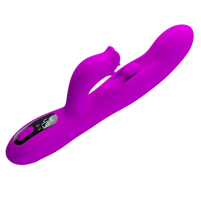 PRETTY LOVE - VIBRATORE OSCILLANTE YALANDA RABBIT CON DISPLAY LED VIOLA - immagine 5