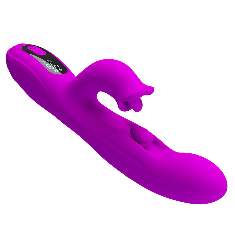 PRETTY LOVE - VIBRATORE OSCILLANTE YALANDA RABBIT CON DISPLAY LED VIOLA - immagine 6