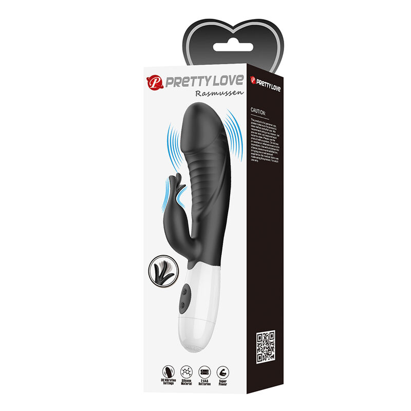 PRETTY LOVE - VIBRATORE A CONIGLIO RASMUSSEN 30 FUNZIONI NERO - immagine 11