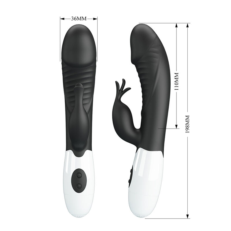 PRETTY LOVE - VIBRATORE A CONIGLIO RASMUSSEN 30 FUNZIONI NERO - immagine 9