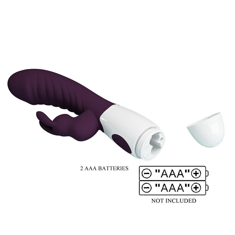 PRETTY LOVE - VIBRATORE A CONIGLIO NAUGHTY BUNNY A 30 FUNZIONI, VIOLA - immagine 8