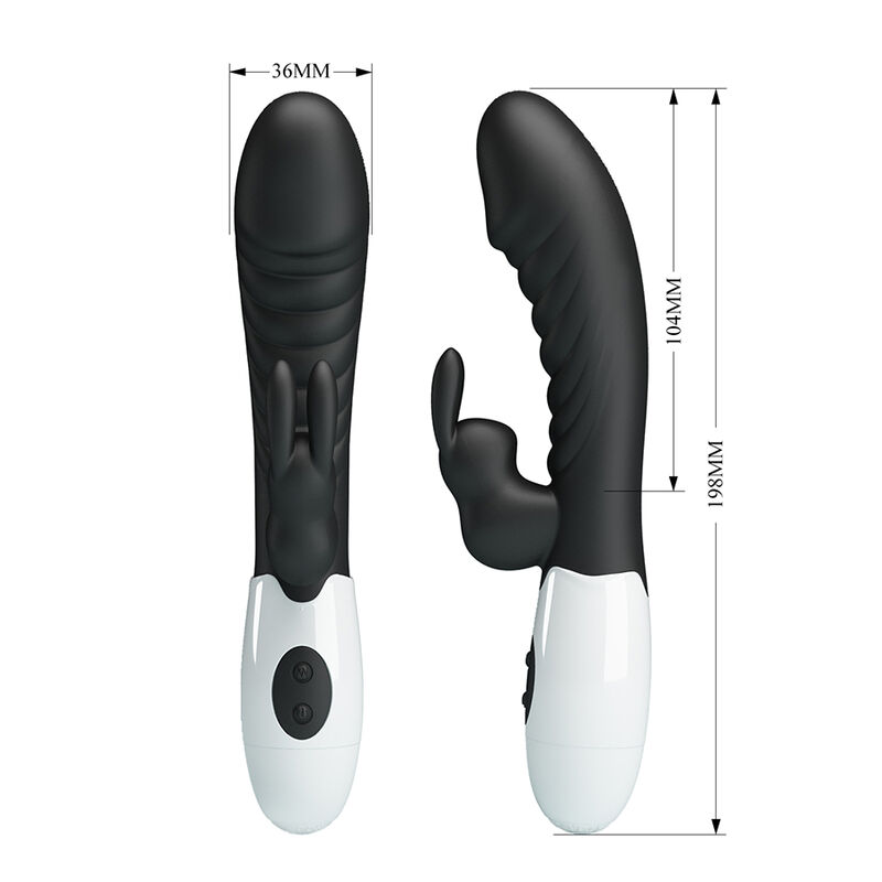 PRETTY LOVE - VIBRATORE A CONIGLIO NAUGHTY BUNNY CON 30 FUNZIONI NERO - immagine 8