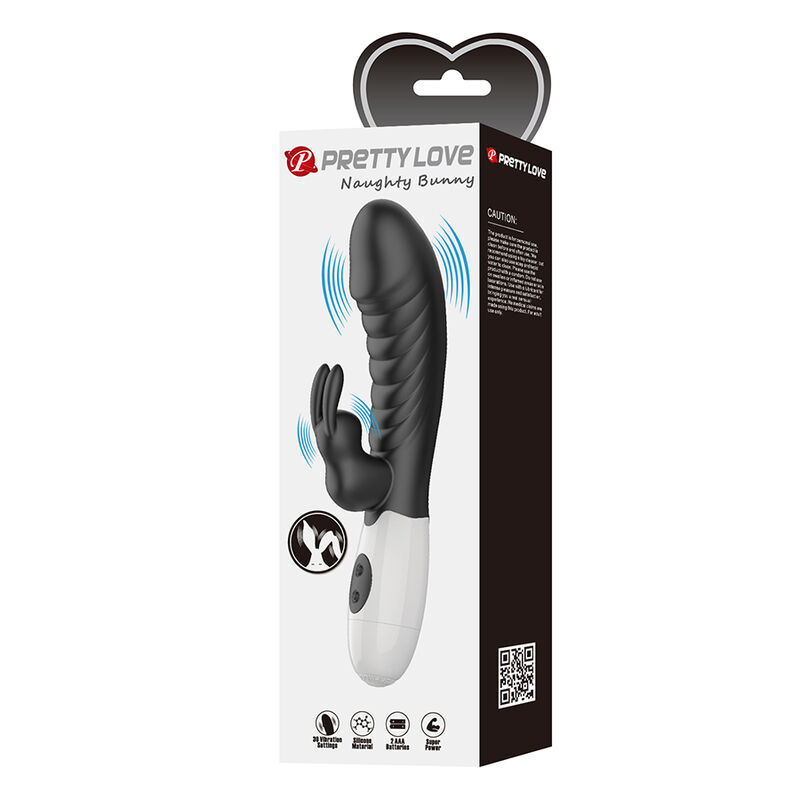 PRETTY LOVE - VIBRATORE A CONIGLIO NAUGHTY BUNNY CON 30 FUNZIONI NERO - immagine 11