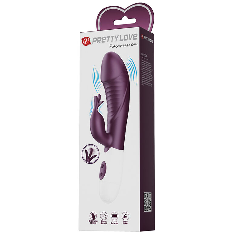 PRETTY LOVE - VIBRATORE A CONIGLIO ROGUE MUSE 30 FUNZIONI VIOLA - immagine 3