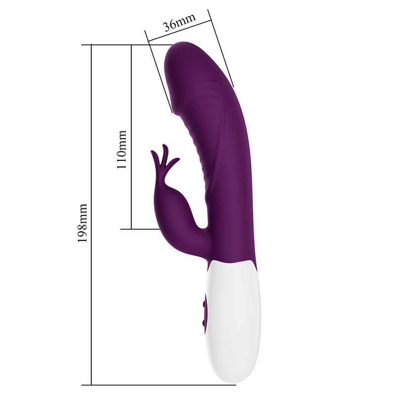 PRETTY LOVE - VIBRATORE A CONIGLIO ROGUE MUSE 30 FUNZIONI VIOLA - immagine 5