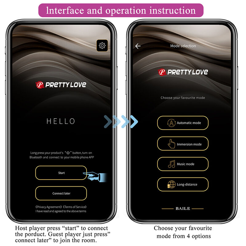 PRETTY LOVE - VIBRATORE A UOVO KLAY CON SPINTA, CONTROLLO TRAMITE APP, VIOLA - immagine 10