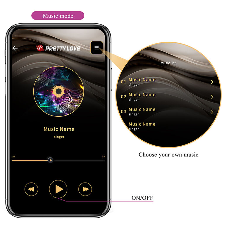 PRETTY LOVE - VIBRATORE A UOVO KLAY CON SPINTA, CONTROLLO TRAMITE APP, VIOLA - immagine 14