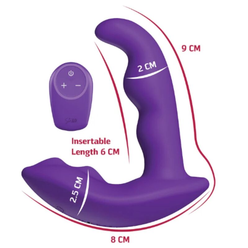 SHE.E.O - STIMOLATORE ANALE VIBRANTE ROTANTE CON TELECOMANDO VIOLA - immagine 3