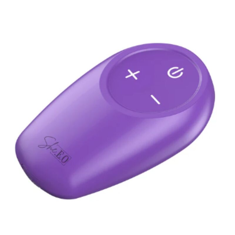 SHE.E.O - STIMOLATORE ANALE VIBRANTE ROTANTE CON TELECOMANDO VIOLA - immagine 6