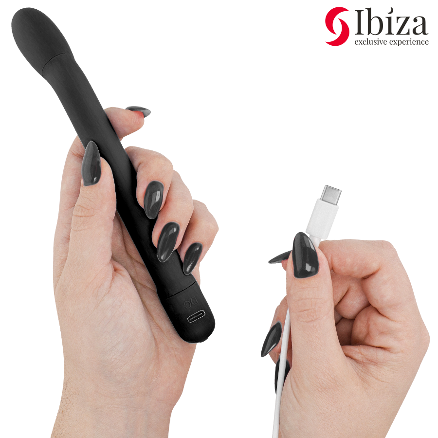 IBIZA - VIBRATORE PER IL PUNTO G NERO CON VIBRAZIONE - immagine 2