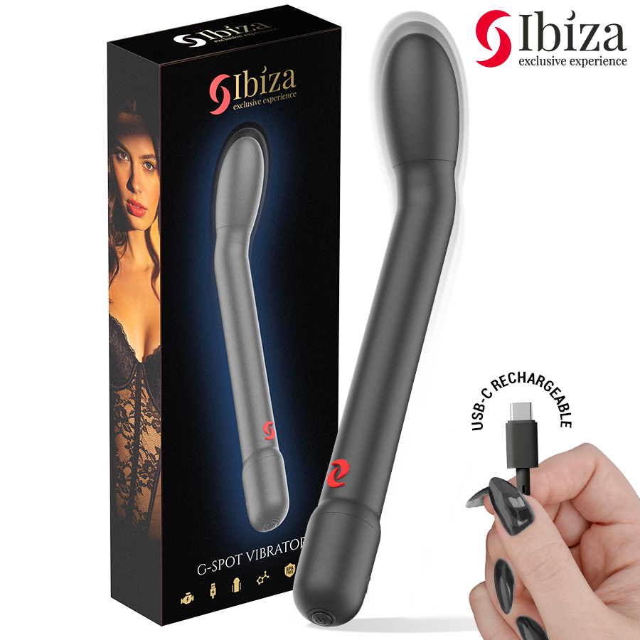 IBIZA - VIBRATORE PER IL PUNTO G NERO CON VIBRAZIONE