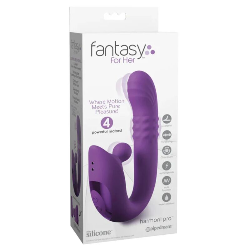 FANTASY FOR HER - HARMONI PRO VIBRATORE A CONIGLIO VIOLA PER LA STIMOLAZIONE DEL PUNTO G E DEL CLITORIDE - immagine 5